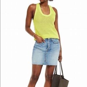NWT Rag & Bone itty bitty mini skirt denim Jean distressed button fly size 30